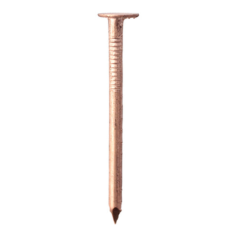 50 x 3.35mm Clout Nails - Standard Head - Copper - 2.5kg TIMtub - COP350T I The Builders Merchant Group Ltd