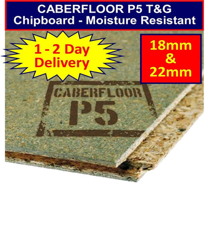 Caberfloor T&G Chipboard Flooring P5 Moisture Resistant 2400mm x 600mm I The Builders Merchant Group Ltd