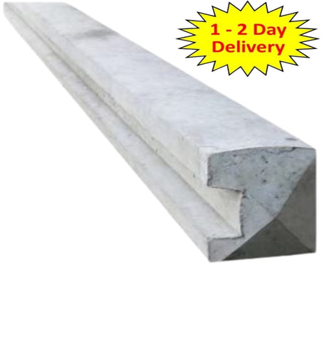 6ft - End Concrete Slotted 5"x5" Fence Post - 125mm x 125mm x 1800mm I The Builders Merchant Group Ltd