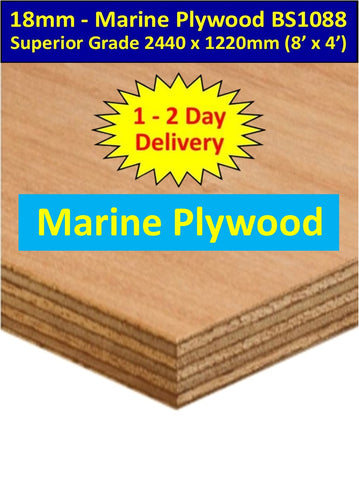 18mm Marine Hardwood Plywood Superior Grade 2440 x 1220mm I The Builders Merchant Group Ltd