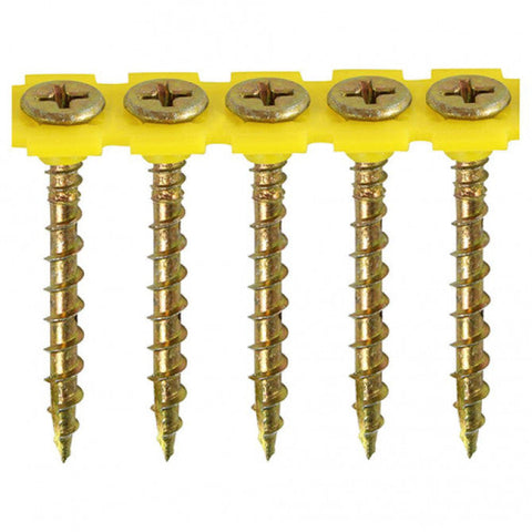 TIMCO Collated Solo Chipboard Woodscrews Phillips CSK ZYP Gold I The Builders Merchant Group Ltd