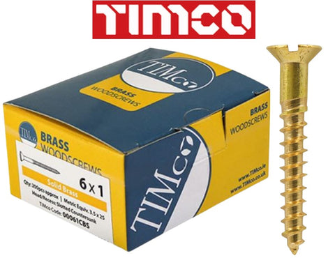 TIMCO Solid Brass Slotted CSK Screws I The Builders Merchant Group Ltd