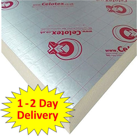 150mm Celotex - Ecotherm - Kingspan - Recticel - Quinntherm PIR Foil Insulation Board