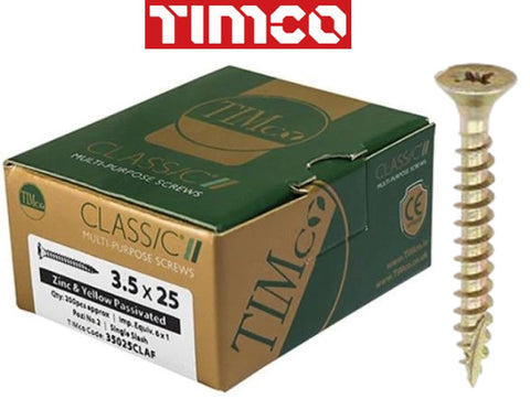 TIMCO Classic Multi-Purpose Woodscrews PZ1 CSK ZYP I The Builders Merchant Group Ltd