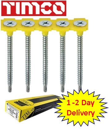 3.5 x 45mm Collated Self-Drilling Fine Zinc Plated Timco Drywall Screw I The Builders Merchant Group Ltd