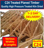 50 x 47mm (2" x 2") Sawn Treated Wood Kiln Dried Timber FSC - 3.0m