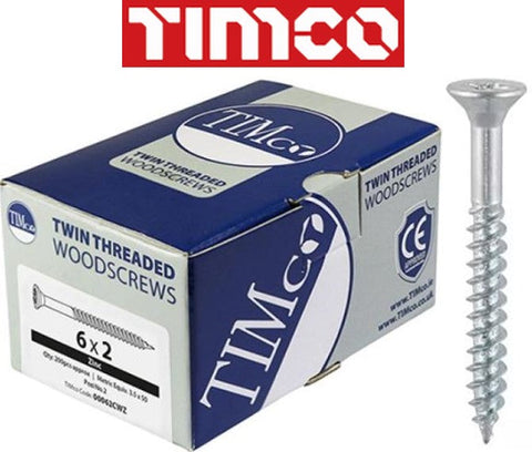 TIMCO Twinthread Woodscrews Pozi CSK BZP I The Builders Merchant Group Ltd